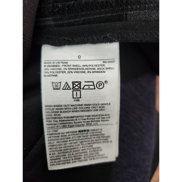 Banana Republic Black & Grey Checked/Plaid Skirt | Size 0 - Picture 4 of 4